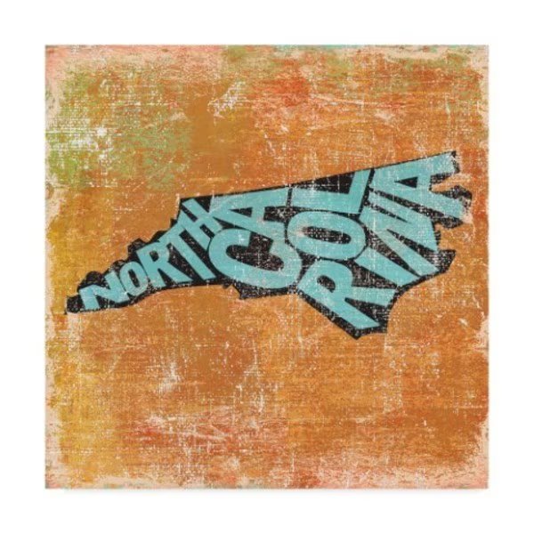 Art Licensing Studio 'North Carolina Word Map' Canvas Art, 35x35, Trademark Fine Art, Mfr#: ALI38492-C3535GG